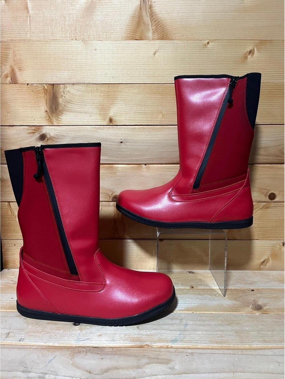 New BillyFootwear Dual Zipper High Rain Boots - Red - mens size 9